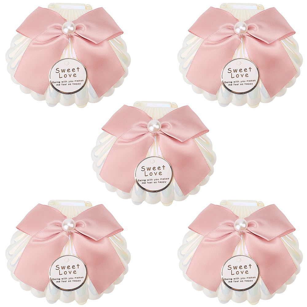 Wedding Packaging - 5Pcs Shell Shaped Plastic Boxes with
