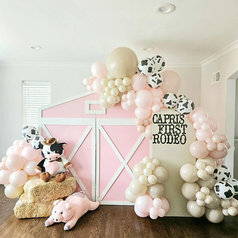 Wedding Day Supply Kit - 113pcs Farm Birthday Balloons Garland Arch