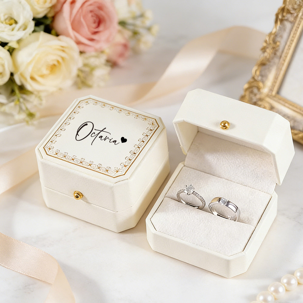 Personalized Faux Leather Ring - Wedding Packaging 评论和价格