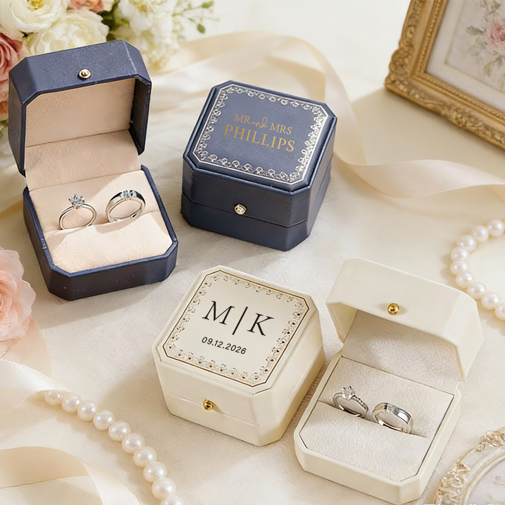 Personalized Faux Leather Ring - Wedding Packaging 评论和价格