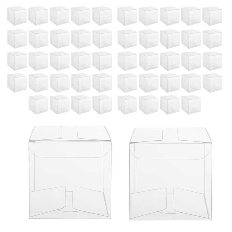 50Pcs Clear Plastic Boxes for  - Wedding Packaging 评论和价格