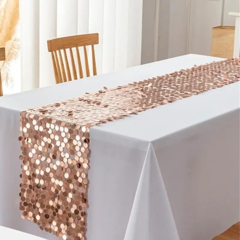 Fish Scale Sequins Table Runne - Table Runner Sequin 评论和价格
