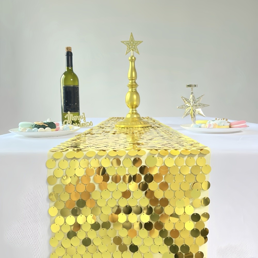 Fish Scale Sequins Table Runne - Table Runner Sequin 评论和价格