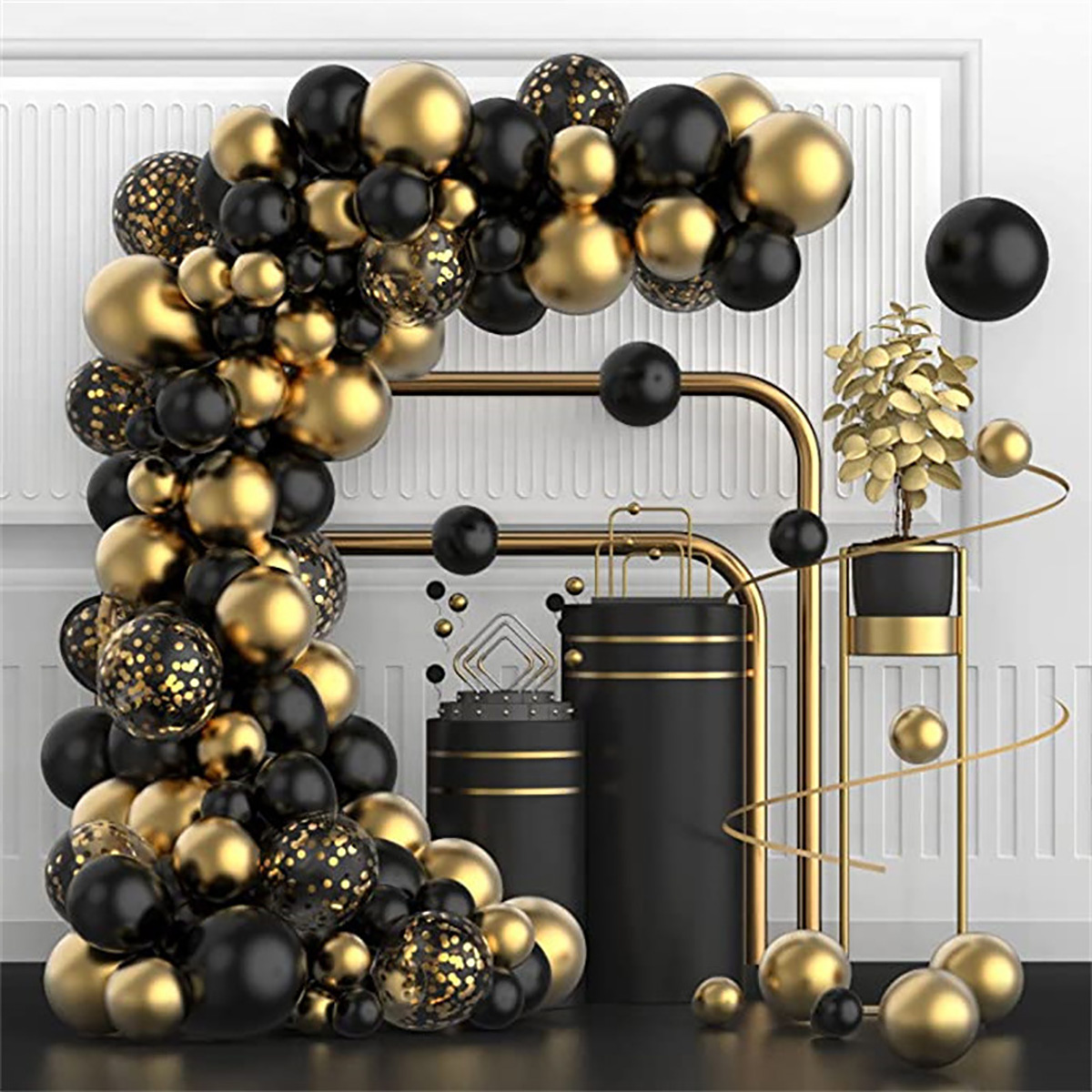 102Pcs Black Metallic Gold Con - Wedding Day Supply Kit 评论和价格
