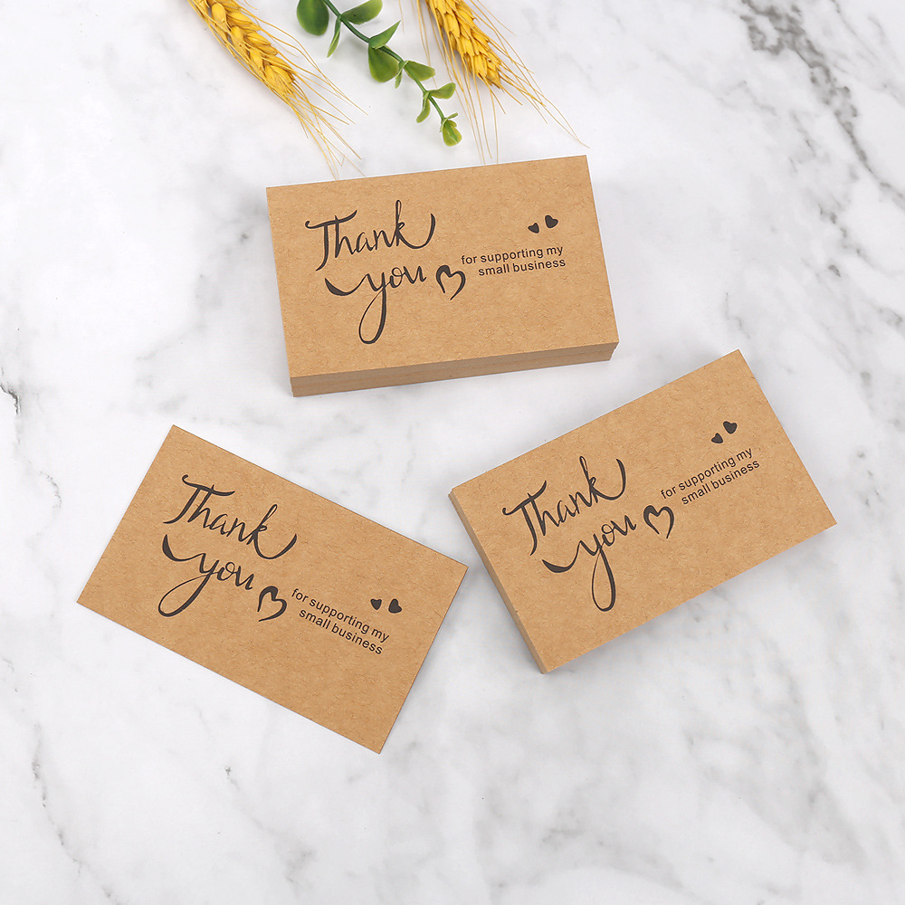 50pcs Thank You Cards Kraft Pa - Wedding/Event Supply Store 评论和价格
