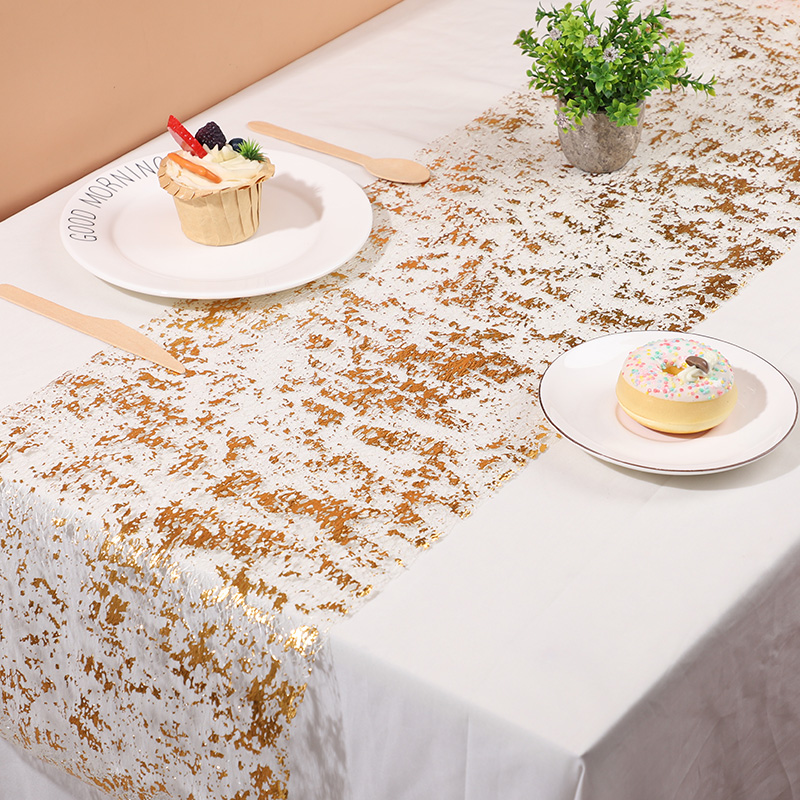 Metallic Gold Table Runner Seq - Table Runner Sequin 评论和价格