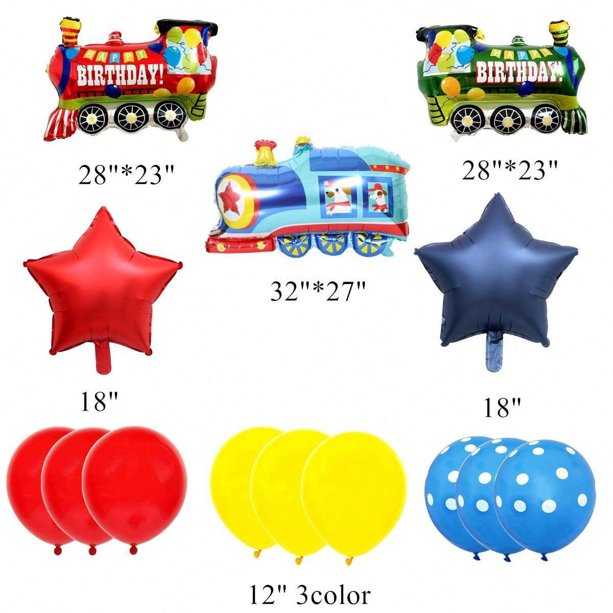 14pcs Train Balloon Kit for Bi - Wedding Supply Kit 评论和价格
