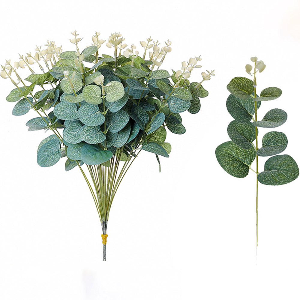20PCS Fake Plants Silk Eucalyp - Flower Girl Basket 评论和价格