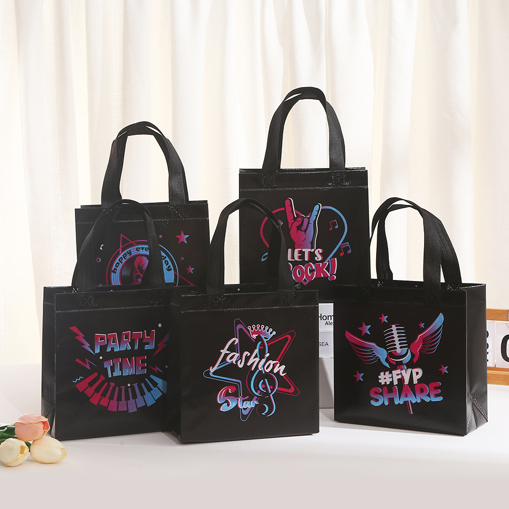 10Pcs Black Let's Rock Music T - Wedding Packaging 评论和价格