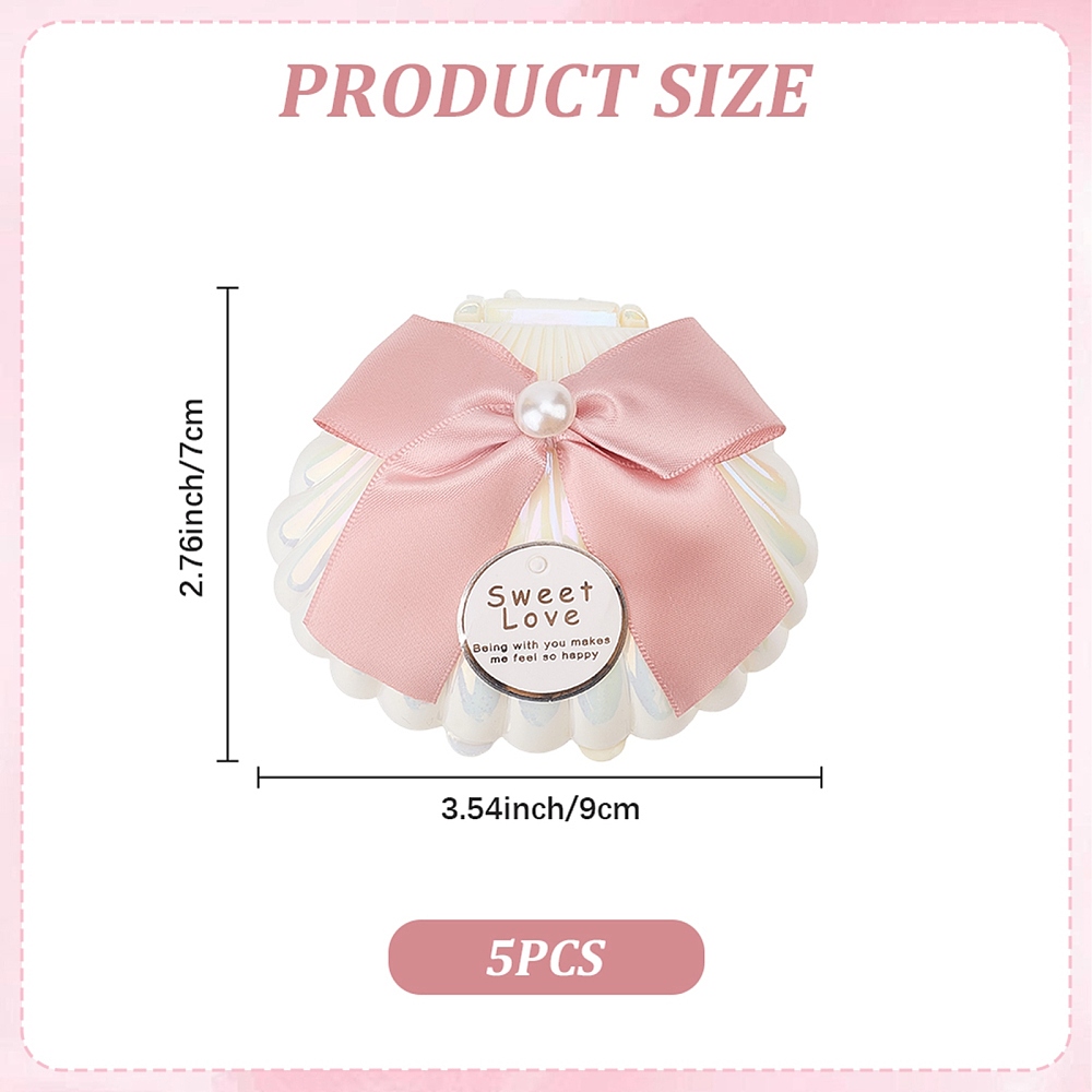 5Pcs Shell Shaped Plastic Boxe - Wedding Packaging 评论和价格