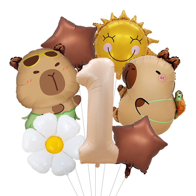 Capybara Cartoon Birthday Ball - Wedding Day Supply Kit 评论和价格