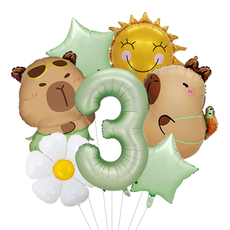 Capybara Cartoon Birthday Ball - Wedding Day Supply Kit 评论和价格