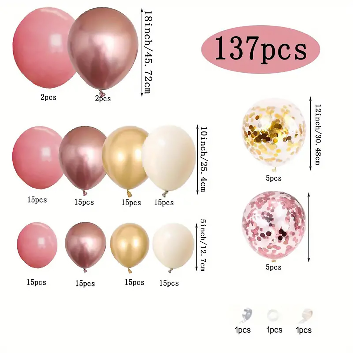 137pcs Vintage Pink Rose White - Wedding Day Supply Kit 评论和价格