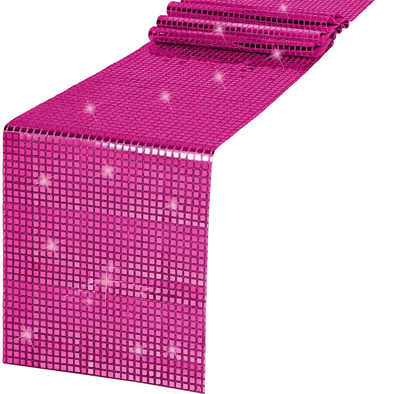 Shiny Mirror Gold/Silver Foil  - Table Runner Sequin 评论和价格
