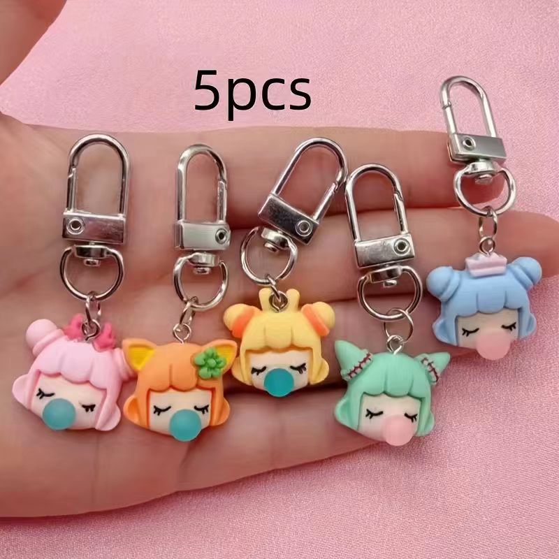 5pcs resin girl keychain, suit - Wedding Yes 评论和价格
