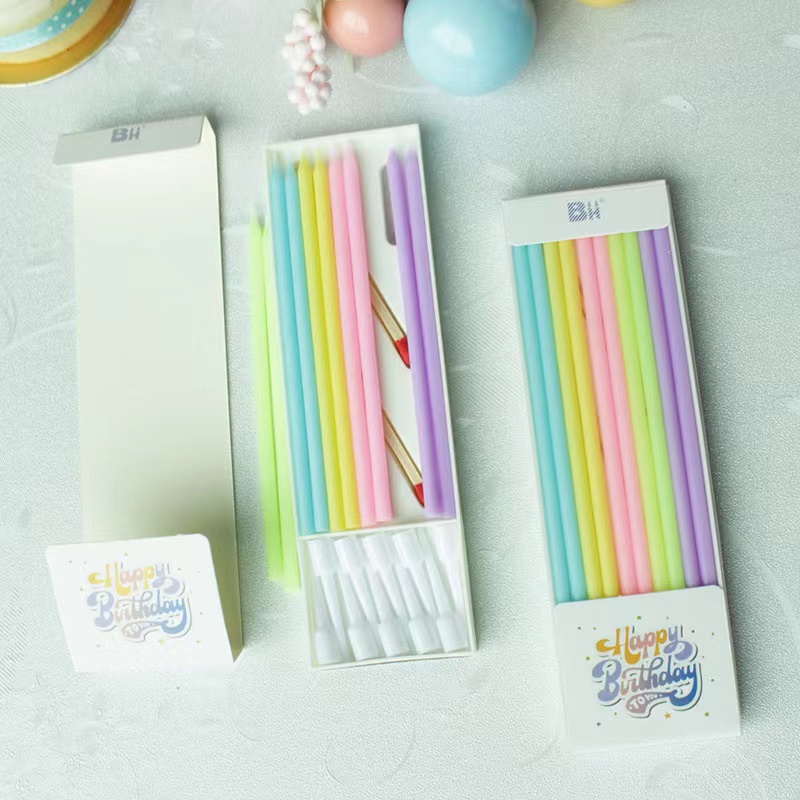 10Pcs Long Birthday Candle Gir - Wedding Souvenir 评论和价格