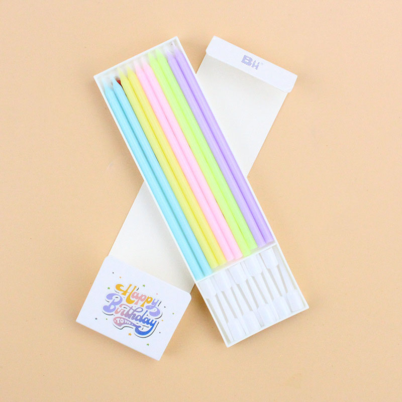10Pcs Long Birthday Candle Gir - Wedding Souvenir 评论和价格