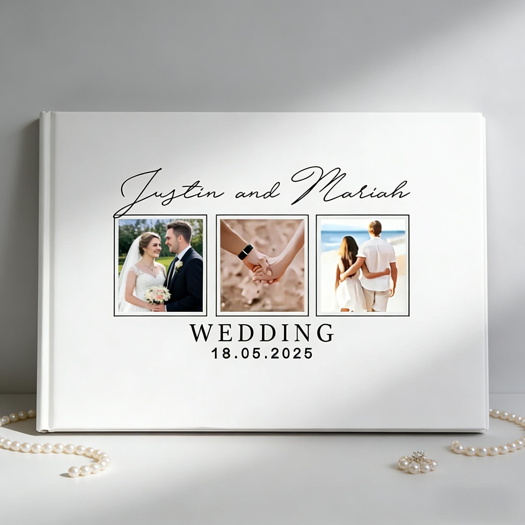 A Custom Wedding Guest Book -  - Personalized Guest Book 评论和价格