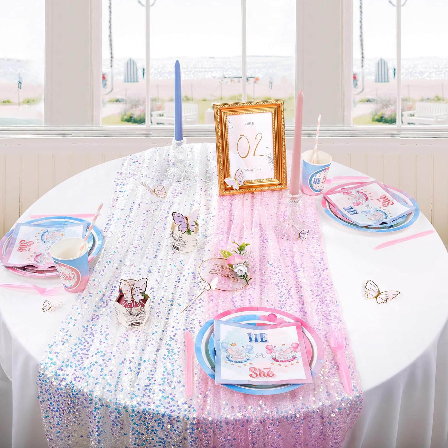 Glitter Iridescent Sequin Tabl - Table Runner Sequin 评论和价格