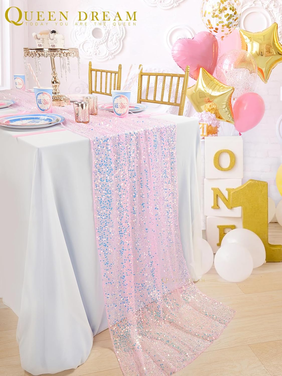 Glitter Iridescent Sequin Tabl - Table Runner Sequin 评论和价格