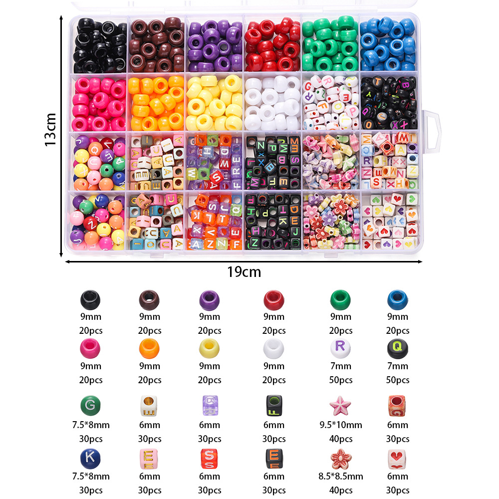 1 Box Colorful Acrylic Pony Be - Wedding Packaging 评论和价格